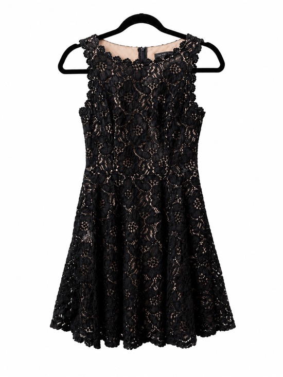 City Studio Dresses & Skirts - Black Floral Lace Fit Flare Cocktail Party Wedding Guest Skater Dress Sleeveless